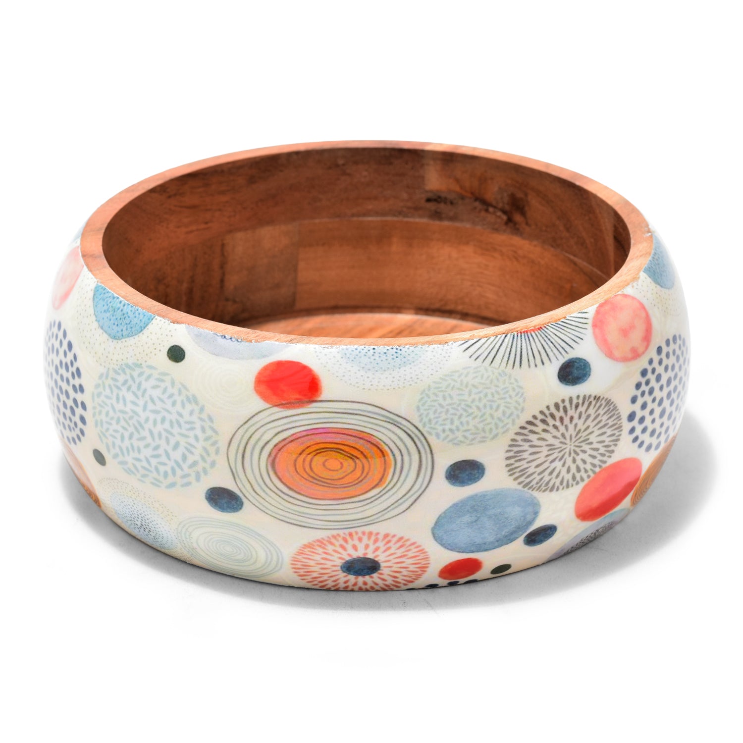 Mango Wood Chapati Box | Multipurpose Storage Container with Meena Print – 8 x 4 Inch